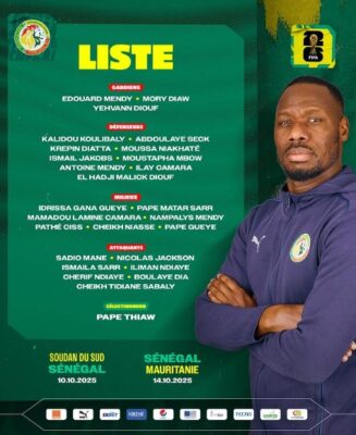 Elim. Mondial 2026 / Sénégal : Pape Thiaw publie sa liste